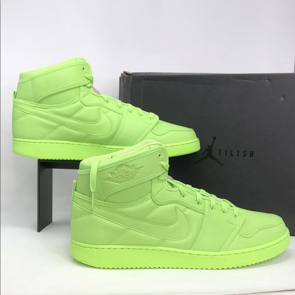 Nike Air Jordan 1 Retro AJKO Billie Eilish Key Lime Green Sneakers - Size 14